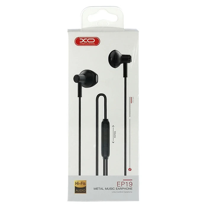 Auriculares con Cable 3.5 XO EP19 | Hi-Fi Audio | Micrófono Integrado y Control de Volumen