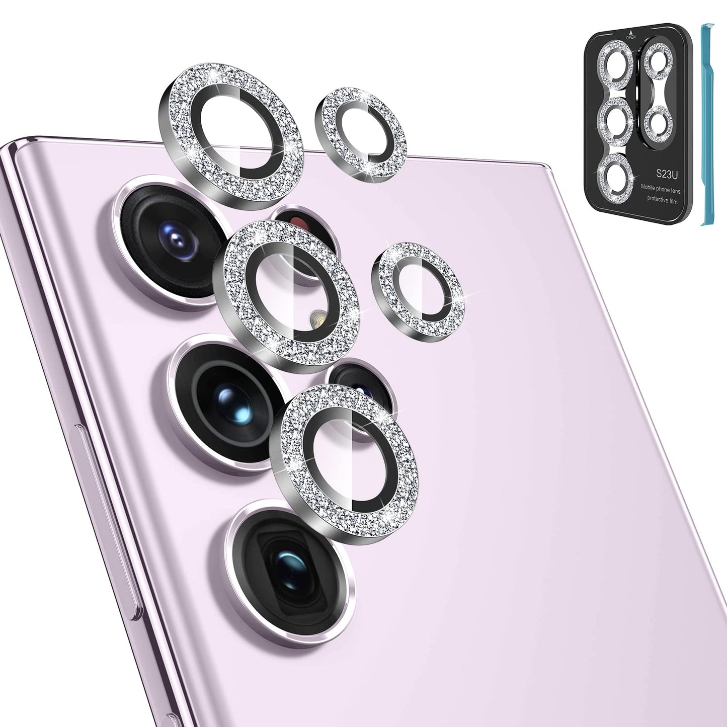 Protector de vidrio para camara lente por lente Samsung s23 ultra/s24 ultra