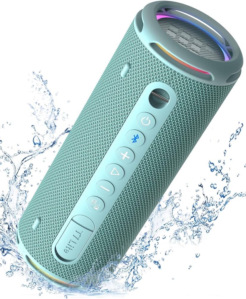 Bocina Tronsmart T7 Lite – Sonido 360°, 24W de Potencia, 24h de Batería, IPX7, Bluetooth 5.3 y Luces RGB al Ritmo de la Música