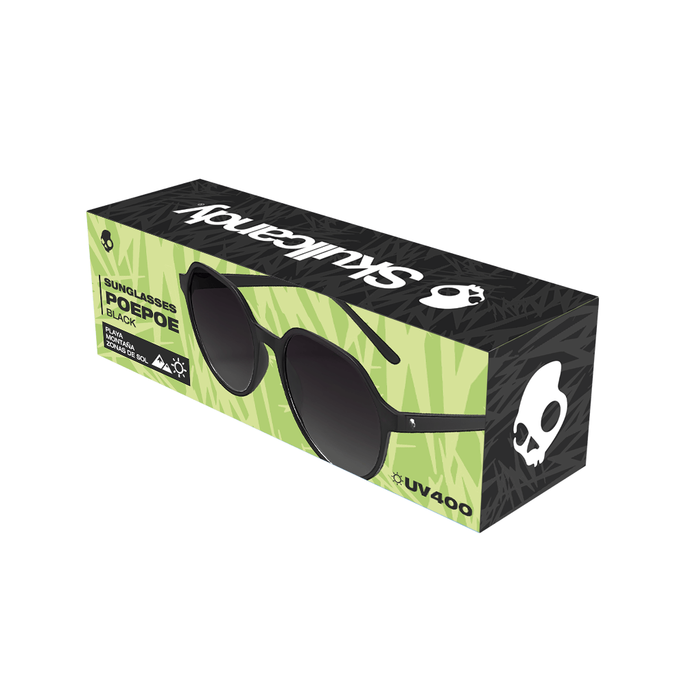 Lentes de Sol Skullcandy PoePoe Black – Protección UV400 Estilo Urbano