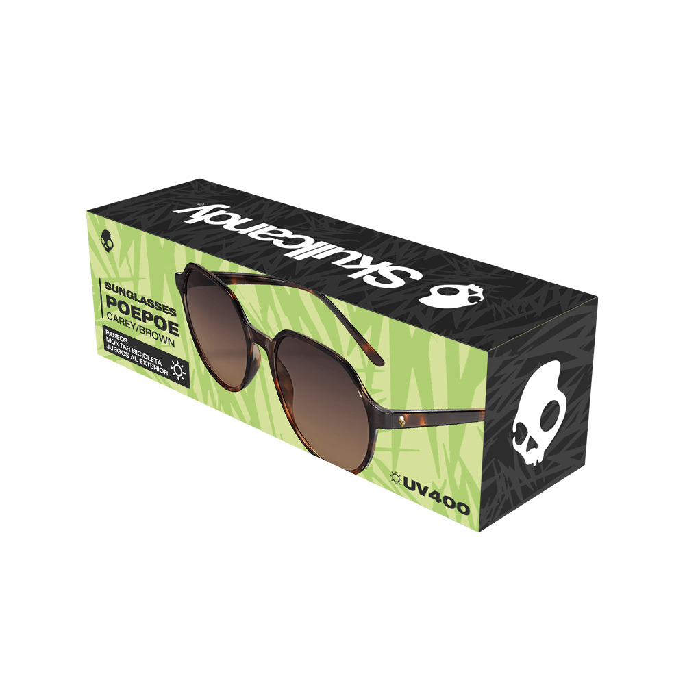 Lentes de Sol Skullcandy PoePoe Carey/Brown – Estilo Clásico con Protección UV400