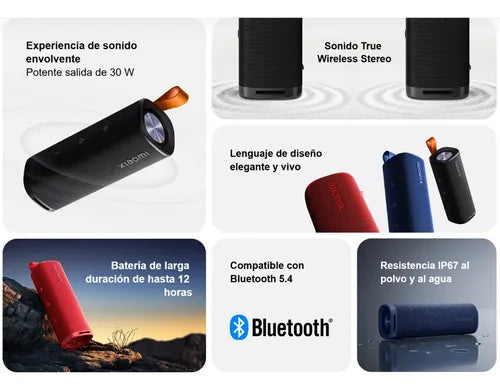Parlante Bluetooth Xiaomi Sound Outdoor 30W | Resistente al Agua IP67 y 12h de Música