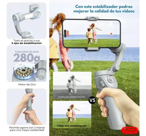 ESTABILIZADOR GIMBAL XO-SS17 CON SEGUIMIENTO FACIAL AUTOMÁTICO PARA SMARTPHONE –ESTABILIZADOR GIMBAL XO-SS17 CON SEGUIMIENTO FACIAL AUTOMÁTICO PARA SMARTPHONE –330° DE ROTACIÓN