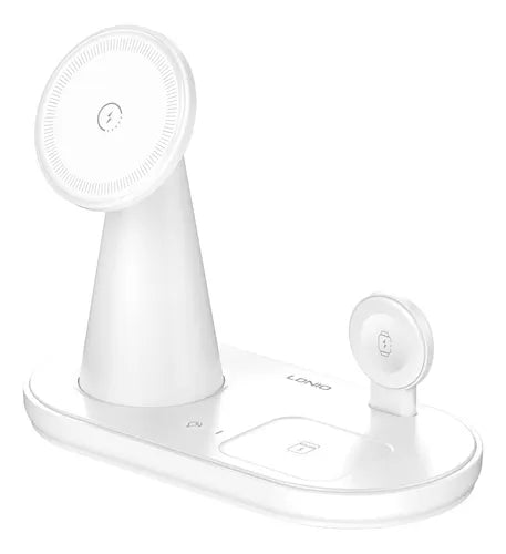 BASE DE CARGA INALÁMBRICA 5 EN 1 LDNIO WL01 | CARGA RÁPIDA 15W PARA CELULAR, RELOJ, AUDÍFONOS Y MÁS
