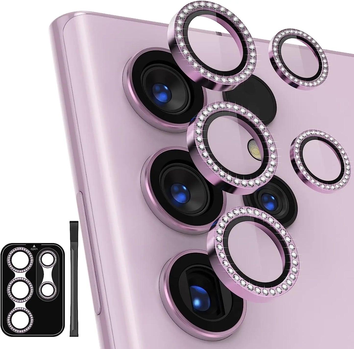 Protector de vidrio para camara lente por lente Samsung s25 ultra