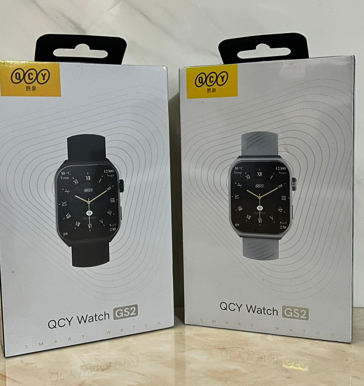 QCY Watch GS2 – 1.96″ AMOLED Curvo + Llamadas Bluetooth – IPX7 Resistente al Agua – Compatible con Android & iPhone | Hasta 14 días de Batería