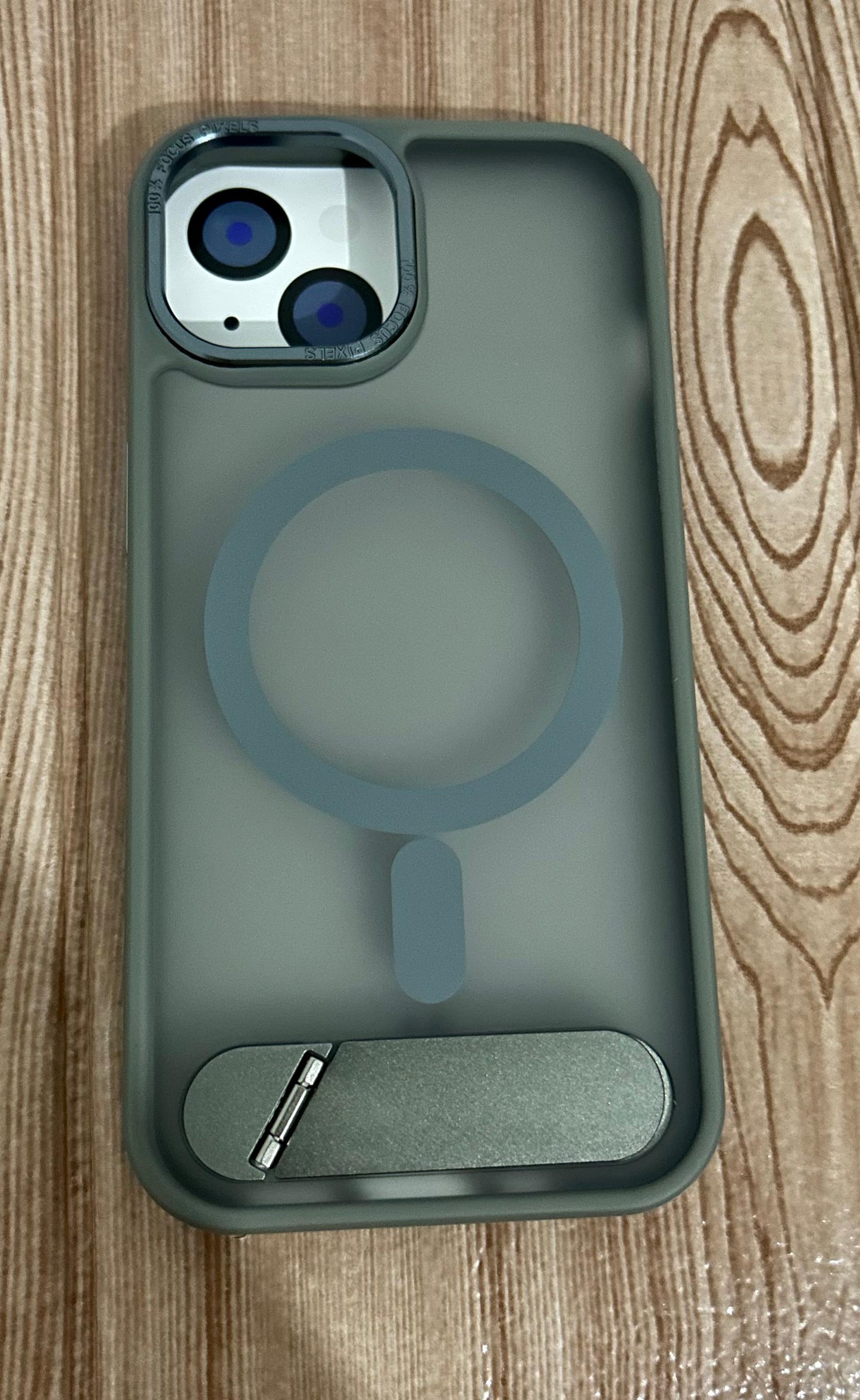 Case Magsafe premium ahumado | con soporte inferior iPhone 13/14/15 6.1