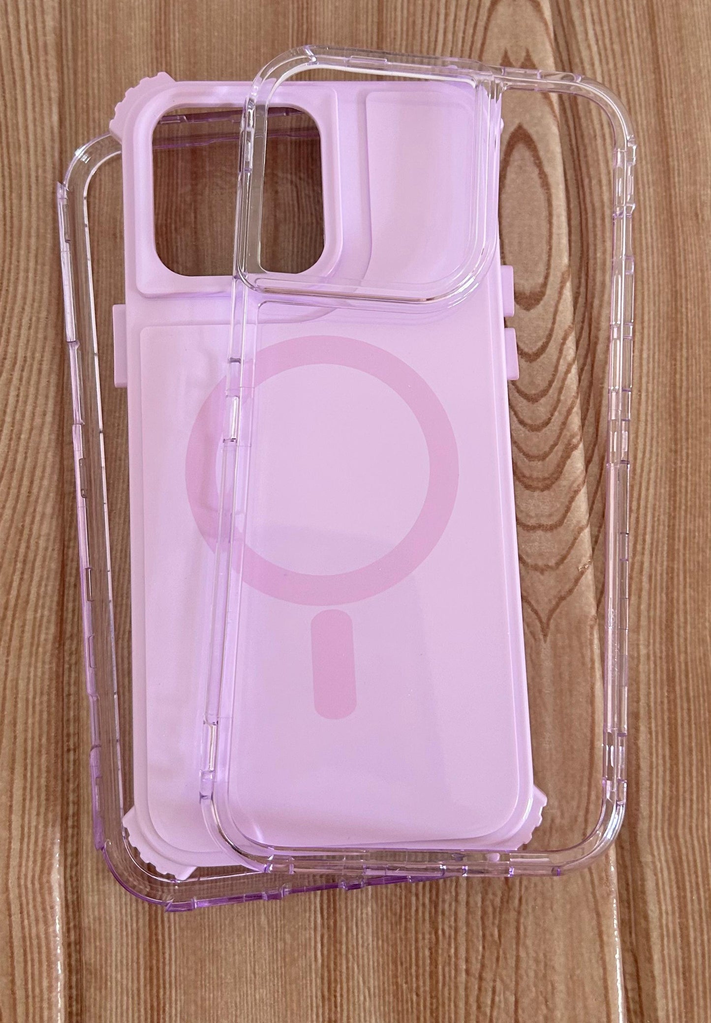 CASE BIRLLO 360 3en1 JELLY MAGASAFE GAMUZADO Iphone 13/14/15 6.1