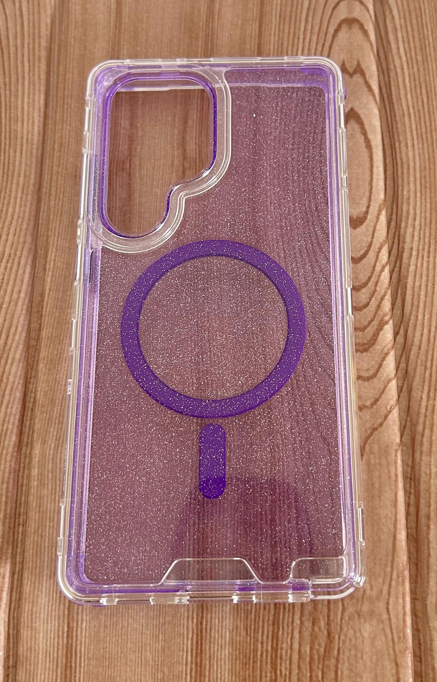 Case 360 3en1 MagSafe brillo escarcha premium Samsung s25 ultrs