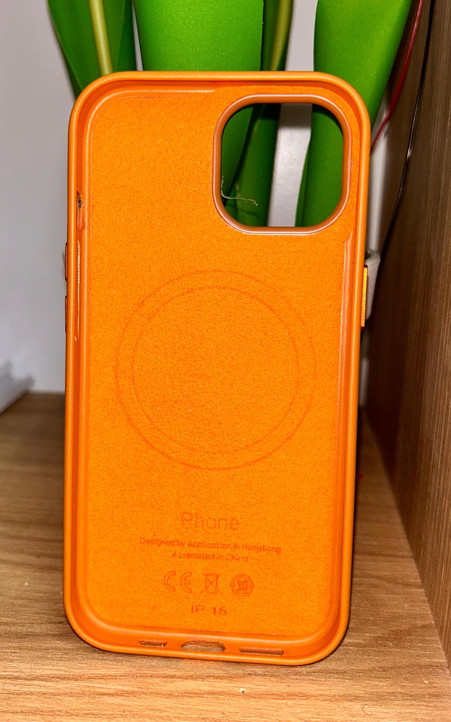 Case de cuero color entero con magsafe iPhone 13/14/15 6.1