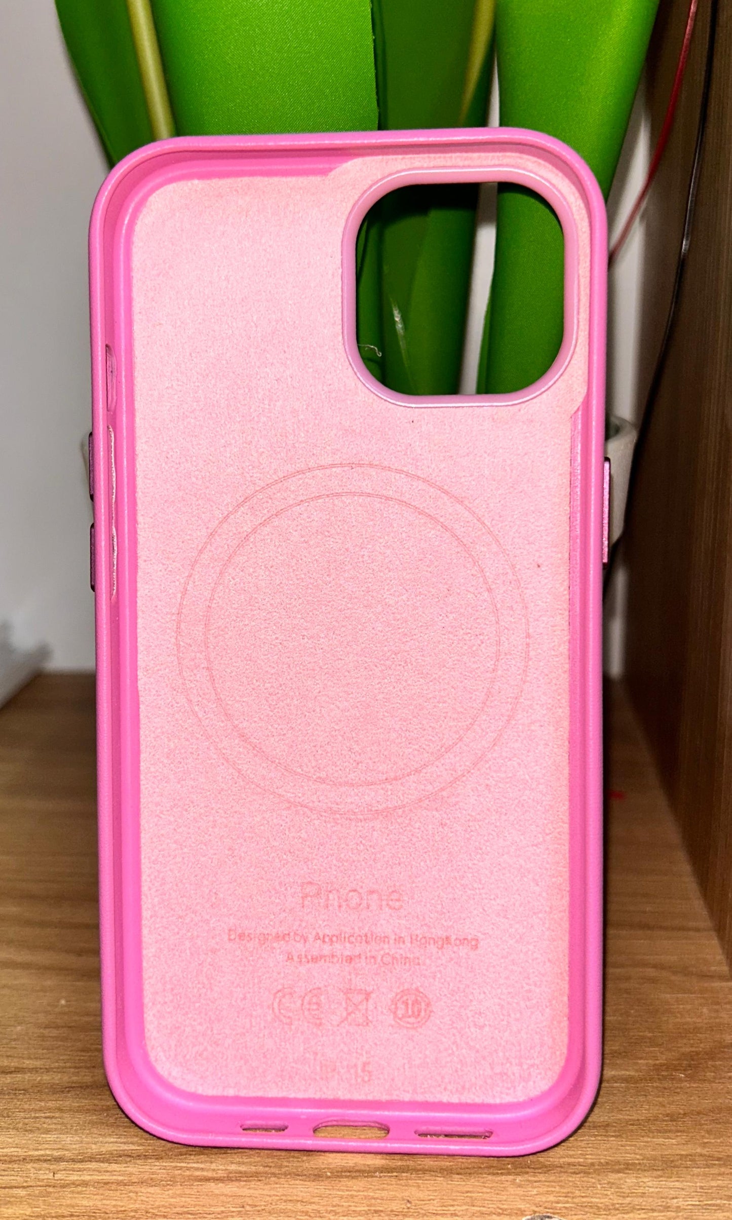 Case de cuero color entero con magsafe iPhone 13/14/15 6.1