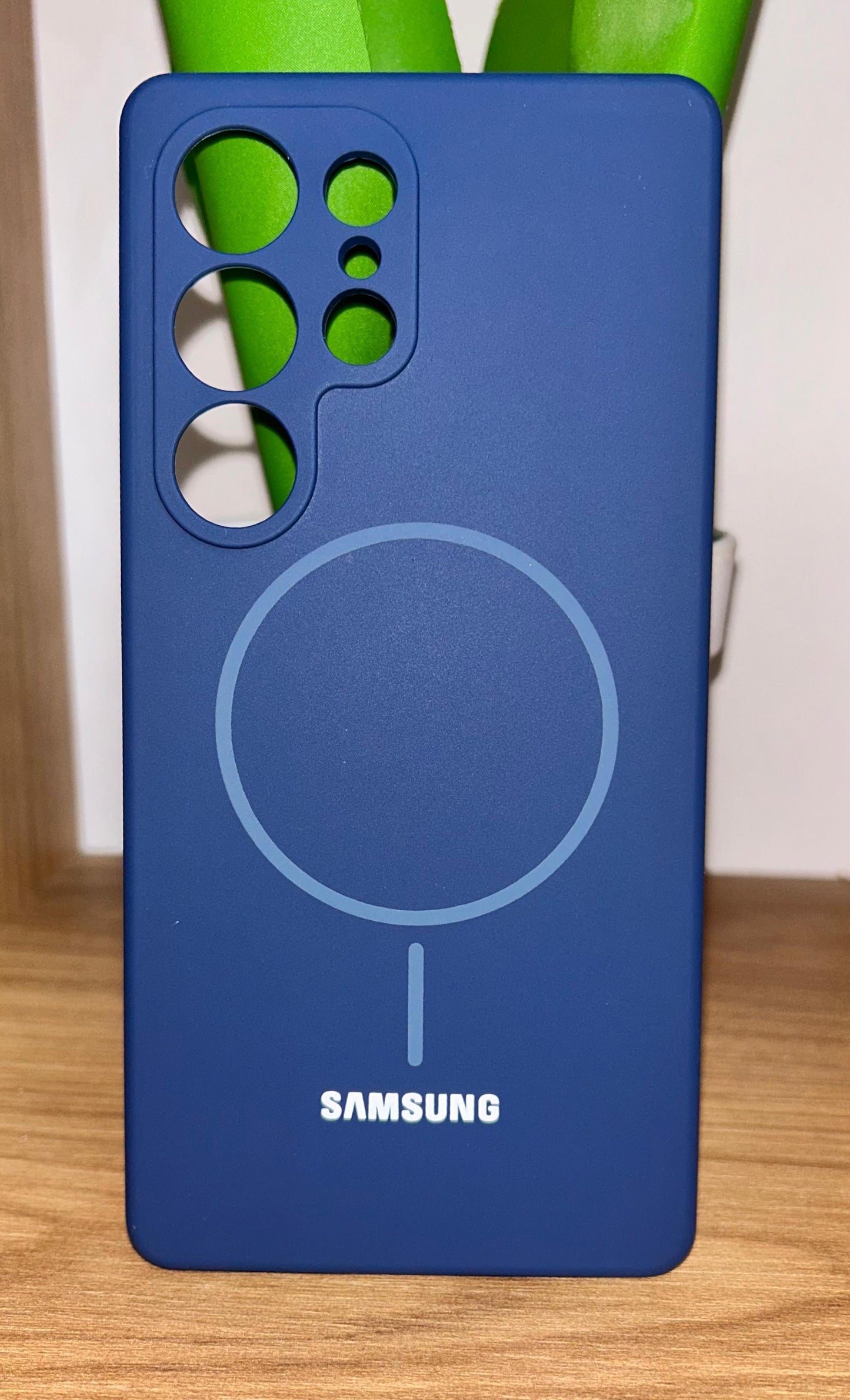 Case Magsafe Silicona gamuzado soporta carga inalambrica Samsung s25 ultra
