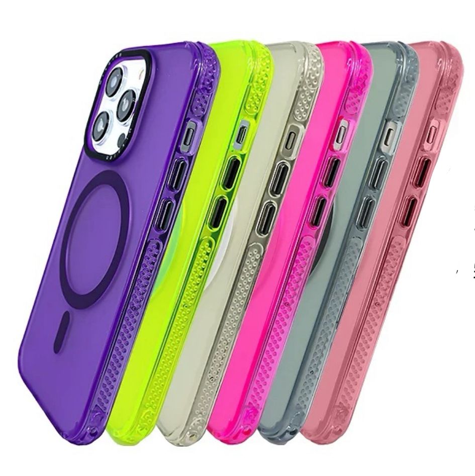 Case Mikalen Magsafe original desing transparente colorido iPhone 16 pro max