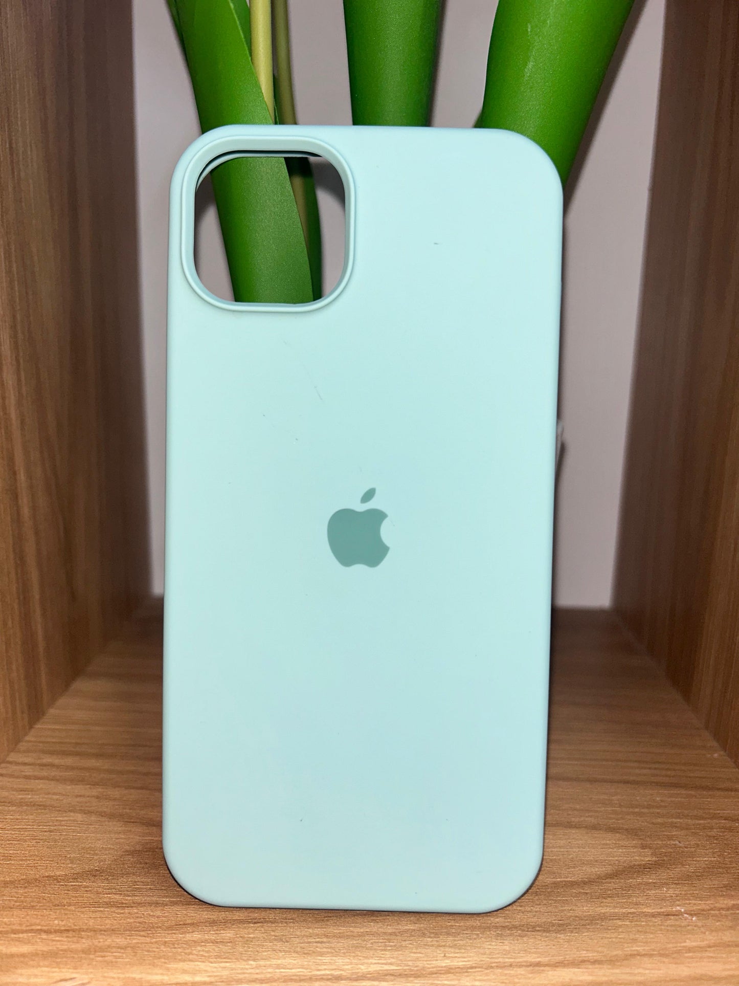 Case silicona gamuzado logo apple for iPhone 14 plus/15 plus