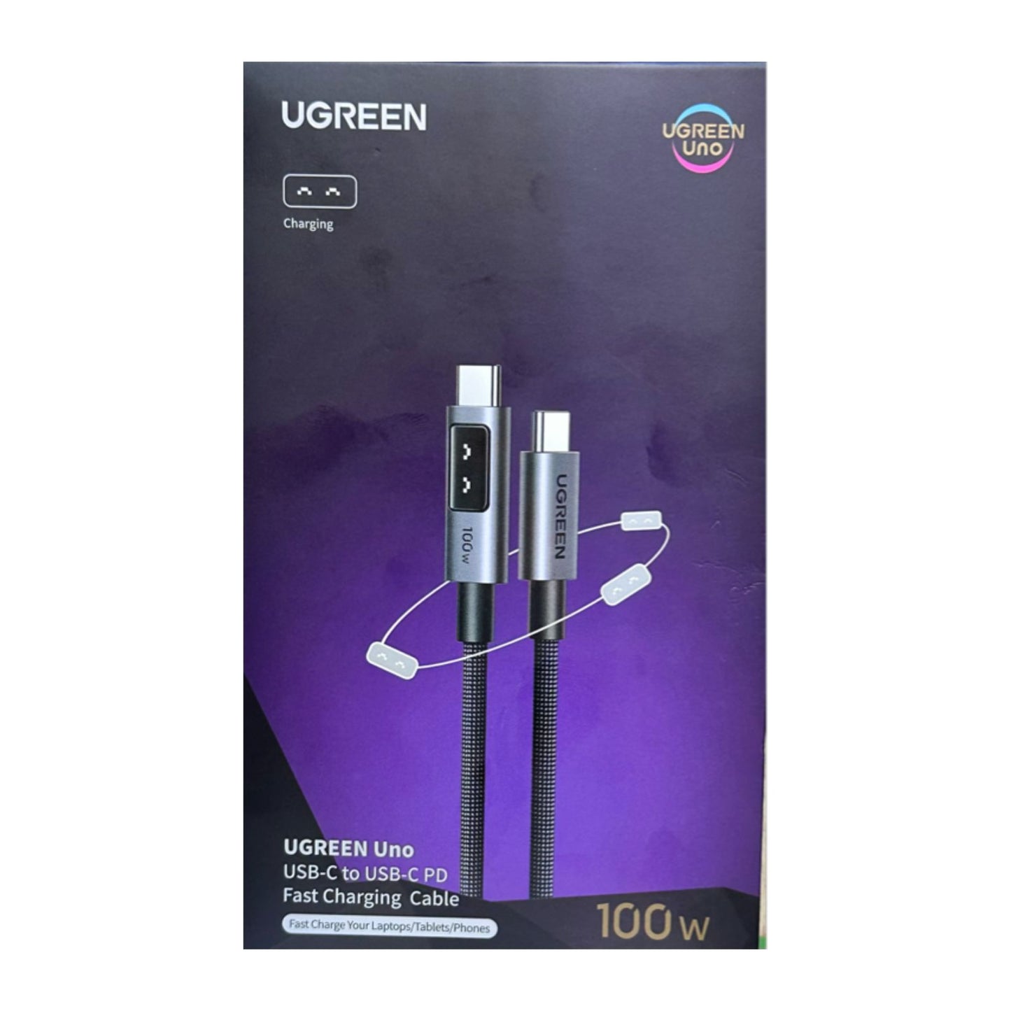 UNGREEN UNO Cable USB-C a USB-C PD 100W – 2 m