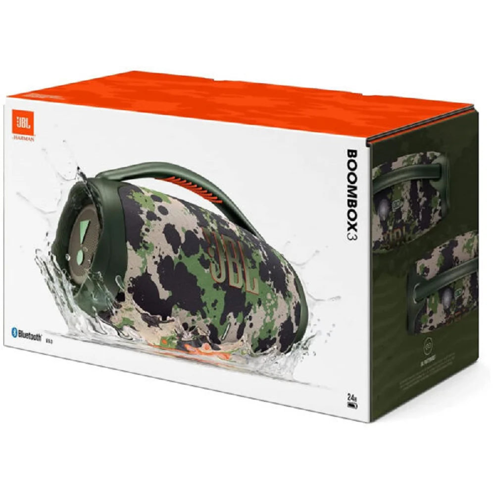 Parlante bluetooth JBL Boombox 3 potencia 180W, resistente al agua IP67, hasta 24 horas de reproducción