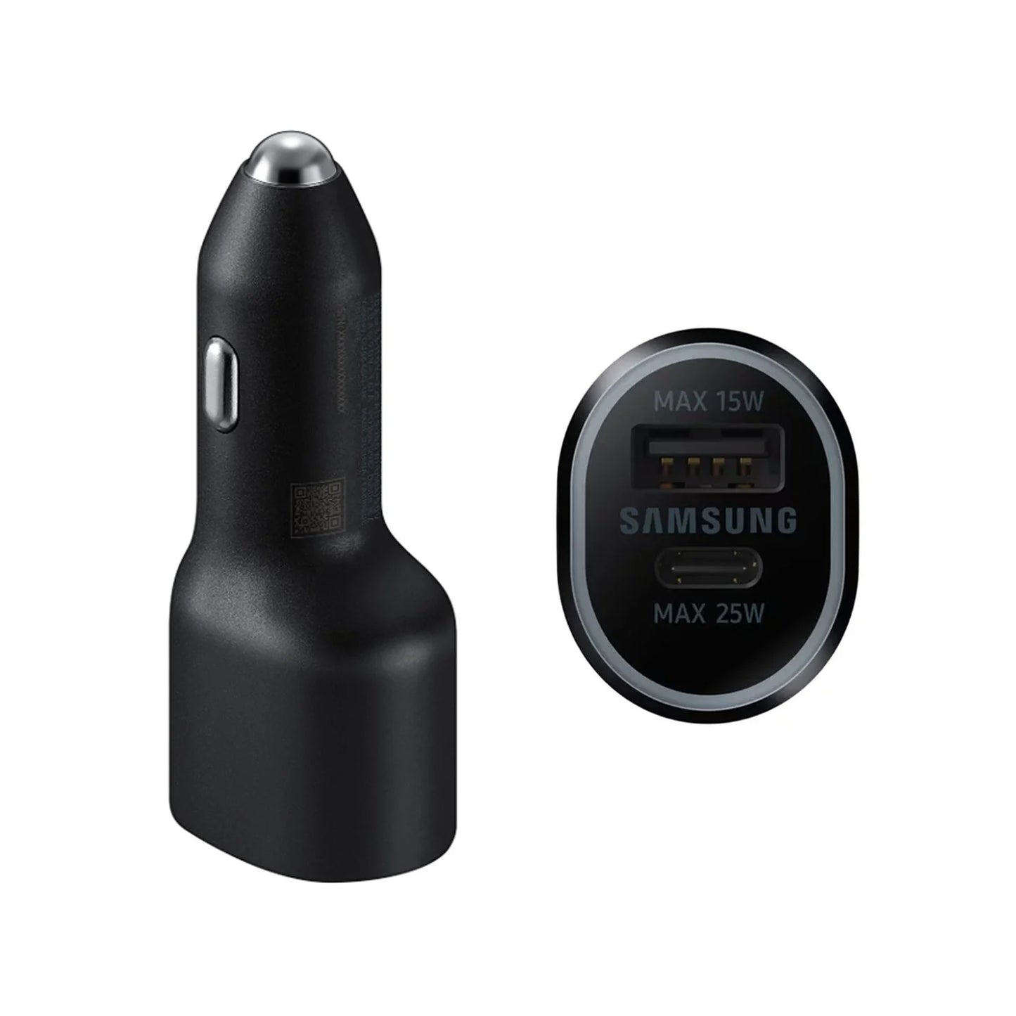 Cargador Doble Samsung para Auto | USB + USB-C 25W+15W con Carga Rápida