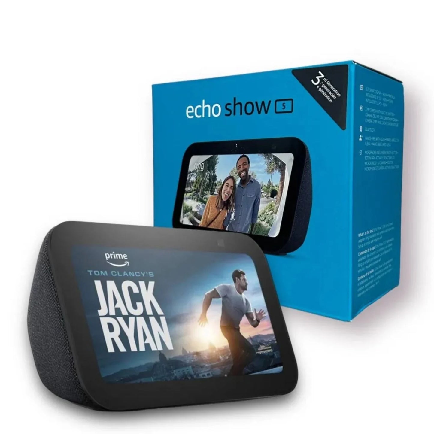 Parlante inteligente Alexa Echo Show 5 (3ra Gen) – Pantalla Inteligente con Cámara y Sonido Mejorado
