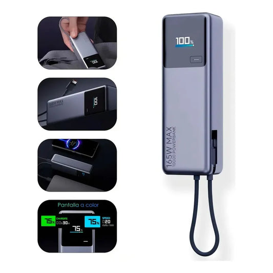 Xiaomi Power Bank 165W UltraCharge 10000mAh | Carga Turbo para Laptop, ipad, Gaming y Móvil alta gama
