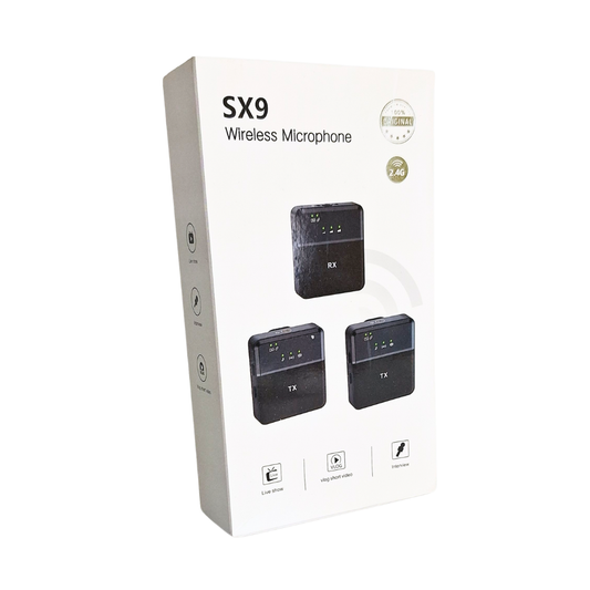 Micrófono Inalámbrico type c - SX9 Doble Transmisor y Receptor 2.4G – Ideal para Vlogs, Entrevistas y En Vivo