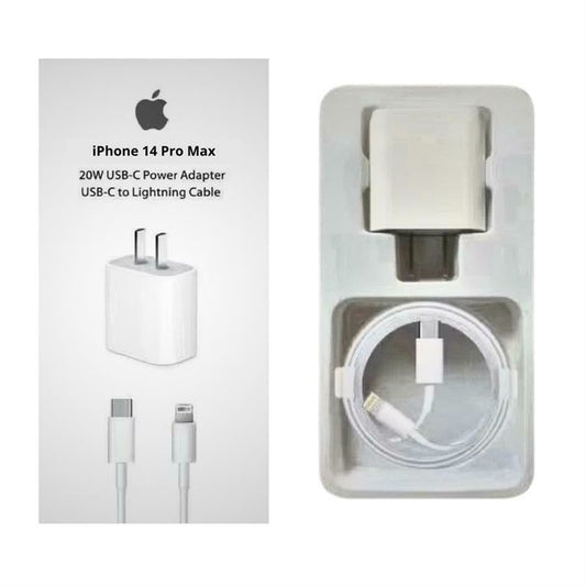 Combo Cargador + Cable USB-C a Lightning para iPhone – 20W Carga Rápida
