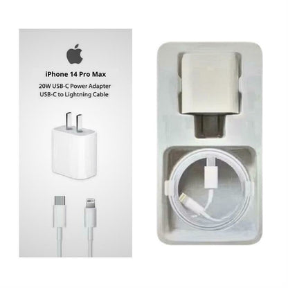 Combo Cargador + Cable USB-C a USB-C para iPhone – 20W Carga Rápida