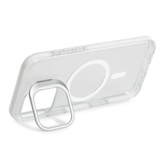 Case Magsafe transparente con parante en camara iPhone 16 6.1
