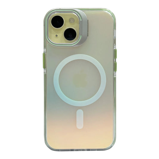 Case Magsafe premium efecto tornasol esquinero | con parante en camara iPhone 16 pro max