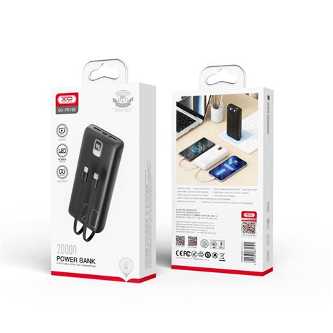 POWERBANK PR186 LCD 10000MAH TIPO C + LIGHTNING + CARGA INALAMBRICA XO XO-PR186