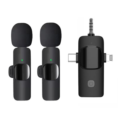 K15 Micrófono ZERO Inalámbrico con Reducción de Ruido para iPhone, Android, Smartphone, iPad, Computadora Mac, Cámara y mas