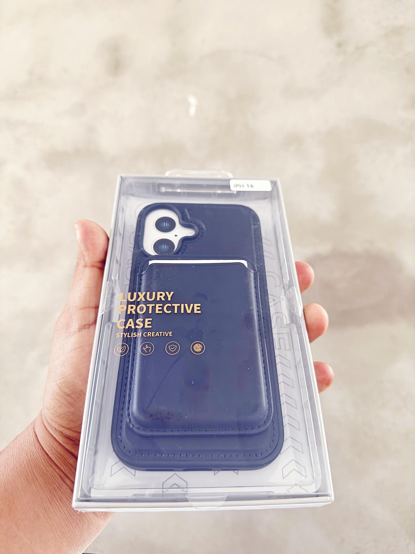 Case cuero premium con wallet iPhone 13/14/15 6.1