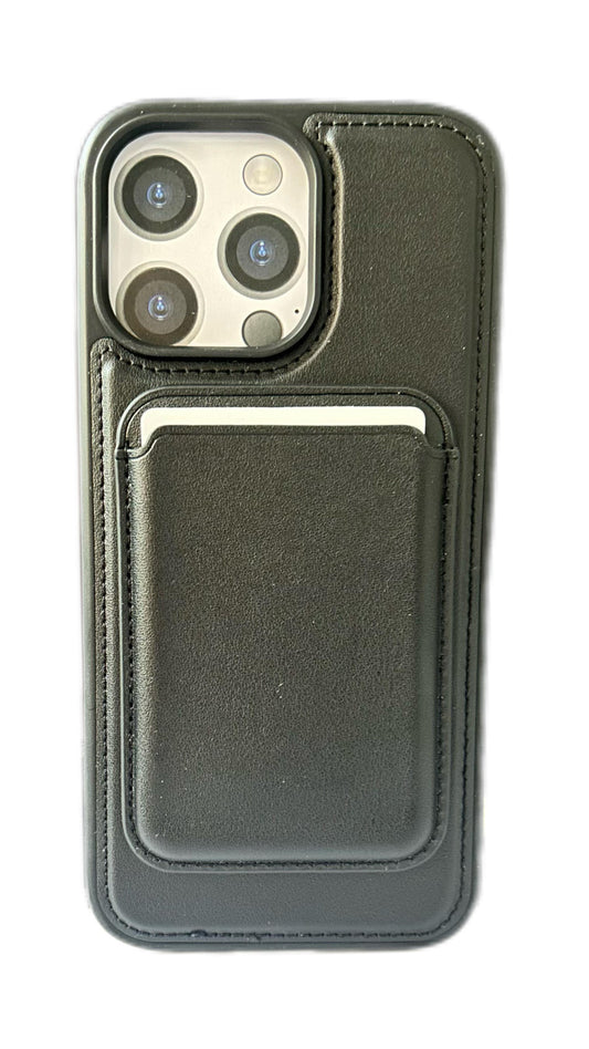 Case cuero premium con wallet iPhone 16 pro 6.3