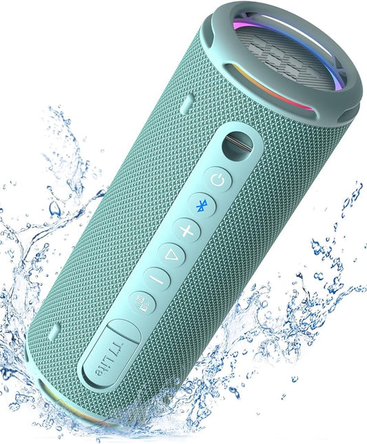 Bocina Tronsmart T7 Lite – Sonido 360°, 24W de Potencia, 24h de Batería, IPX7, Bluetooth 5.3 y Luces RGB al Ritmo de la Música