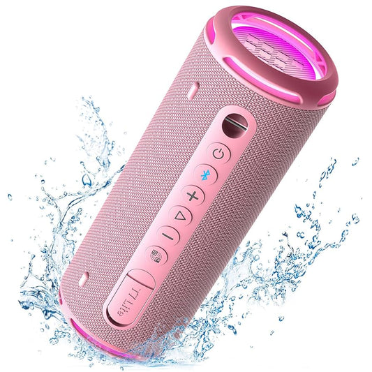 Bocina Tronsmart T7 Lite – Sonido 360°, 24W de Potencia, 24h de Batería, IPX7, Bluetooth 5.3 y Luces RGB al Ritmo de la Música