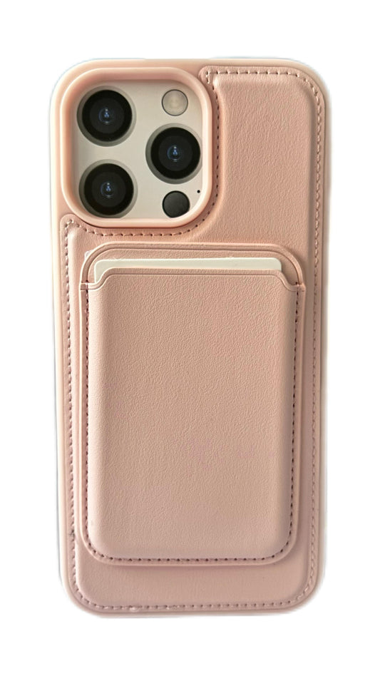 Case cuero premium con wallet iPhone 16 plus