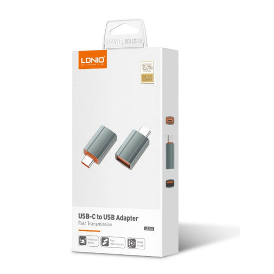 Adaptador LDNIO LC-140 USB-C a USB – Compatible con Carga y Datos