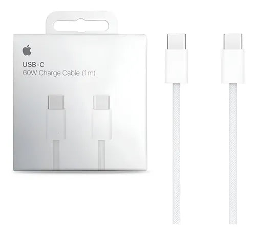 Cable USB-C a USB-C de 60W (1 metro) – Original Apple | Carga Rápida y Segura