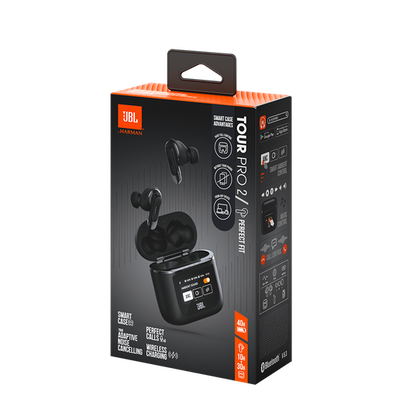 JBL Tour Pro 2 – Audífonos True Wireless Premium con Pantalla Táctil en el Estuche y Cancelación Activa de Ruido hasta 40h