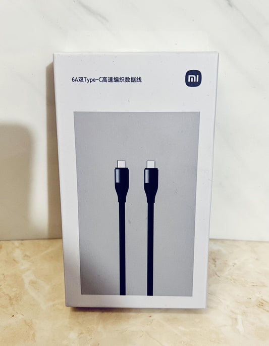 Cable Xiaomi Tipo-C a Tipo-C 6A | Trenzado de Alta Velocidad y Resistencia