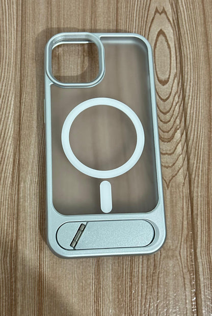 Case Magsafe premium ahumado | con soporte inferior iPhone 13/14/15 6.1