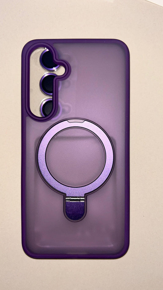 Case Magsafe ahumado RC | con parante trasero + mica de camara Samsung s24/s25