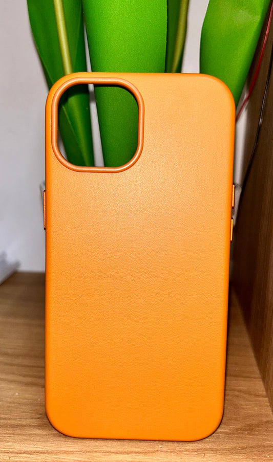 Case de cuero color entero con magsafe iPhone 13/14/15 6.1
