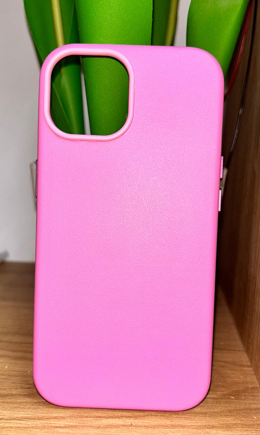 Case de cuero color entero con magsafe iPhone 13/14/15 6.1