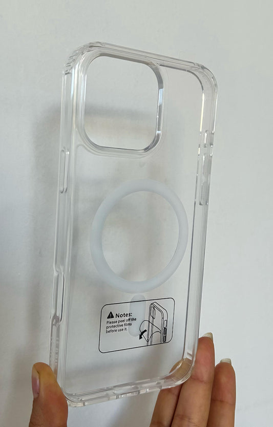 Case Magsafe transparente esquina  resistente  iPhone 16 plus