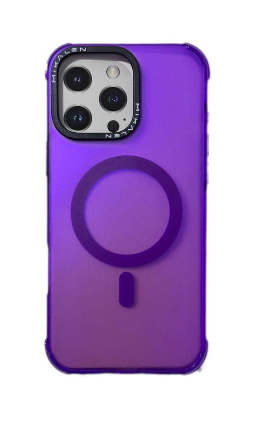 Case Mikalen Magsafe original desing  transparente colorido iPhone 13/14/15 6.1