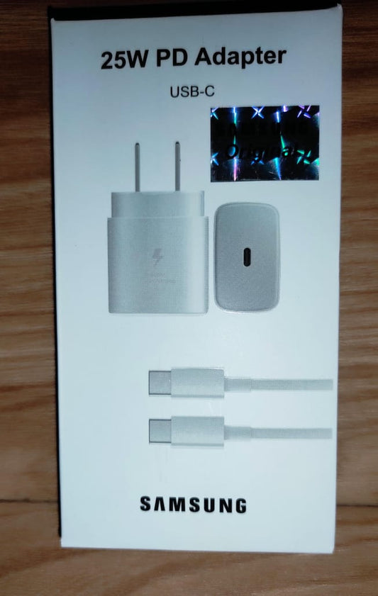 Combo Cargador type c + cable c-c  Samsung  25W AAA
