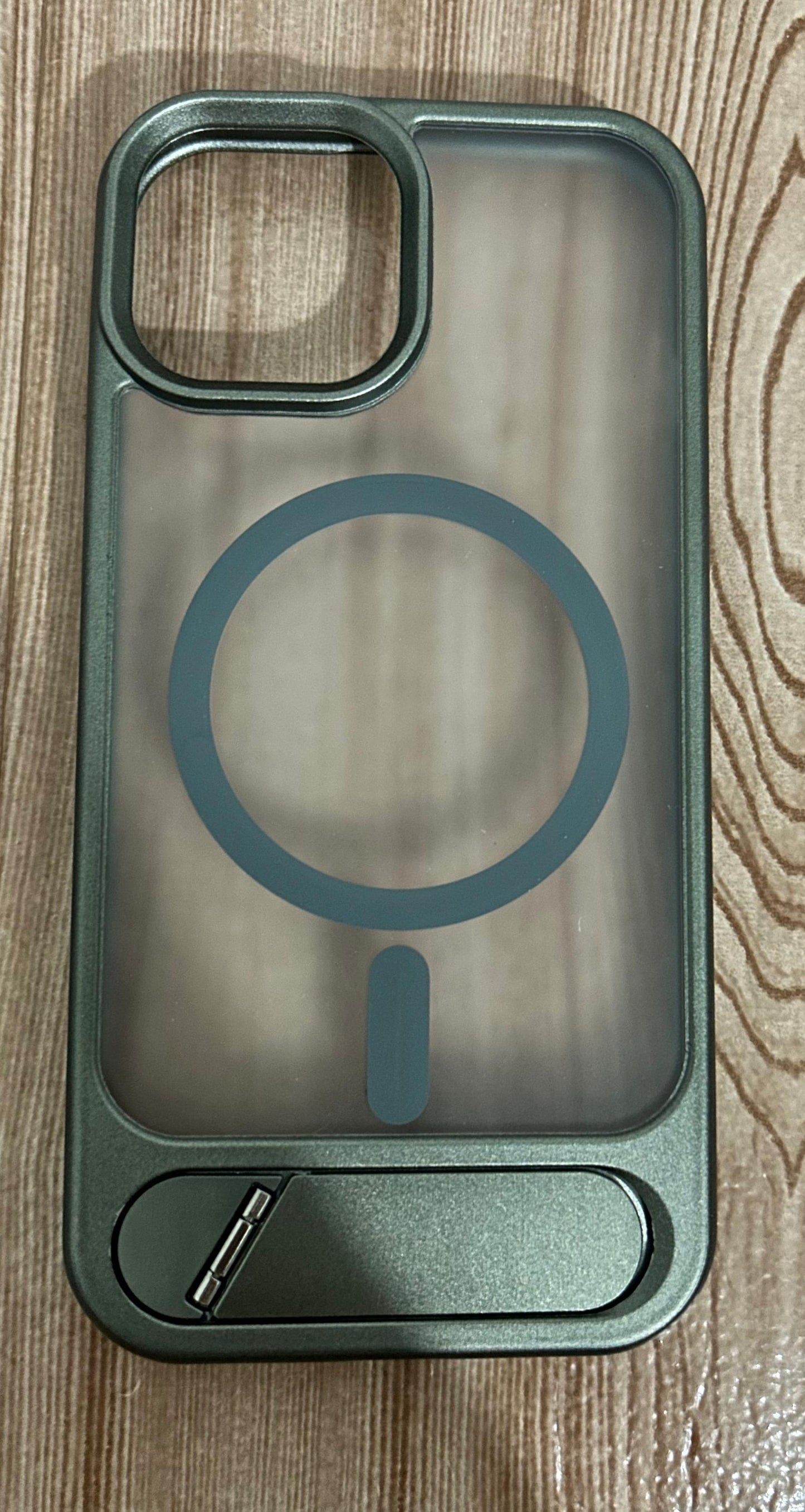 Case Magsafe premium ahumado | con soporte inferior iPhone 13/14/15 6.1