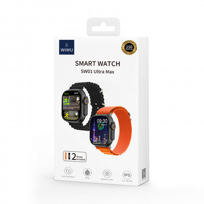 WiWU SW01 Ultra Max – Smartwatch Deportivo con IP68 y Correas Intercambiables