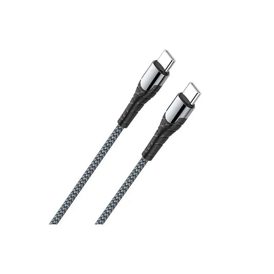 CABLE USB-C A USB-C LDNIO LC102 | CARGA RÁPIDA 65W POWER DELIVERY | TRENZADO REFORZADO DE 2 METROS