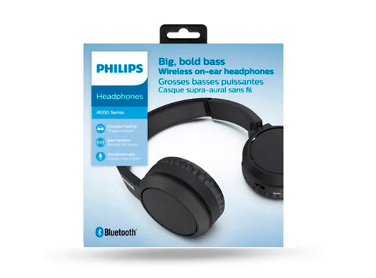 Audífonos vincha Inalámbricos Philips 4000 Series TAH4205– Sonido Envolvente con Bass Potente y Diseño Compacto